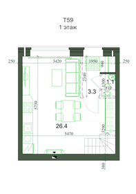 Квартира 56,6 м², 3-комнатная - изображение 1