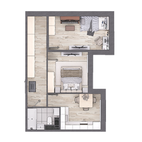 53,6 м², 2-комнатная квартира 3 850 000 ₽ - изображение 30