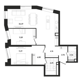 88 м², 3-комнатная квартира 60 000 000 ₽ - изображение 79
