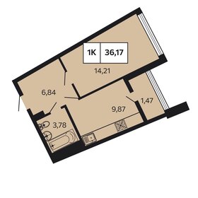 Квартира 36,2 м², 1-комнатная - изображение 1