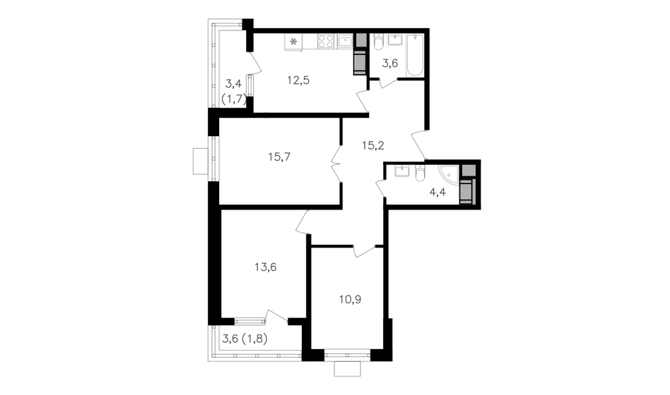 79,4 м², 3-комнатная квартира 30 569 000 ₽ - изображение 29