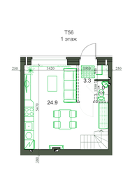 56,2 м², 3-комнатная квартира 5 318 000 ₽ - изображение 41