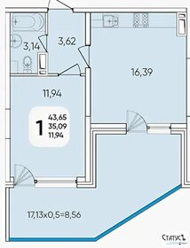 Квартира 50 м², 2-комнатная - изображение 1