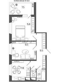 56,8 м², 2-комнатная квартира 16 200 000 ₽ - изображение 26