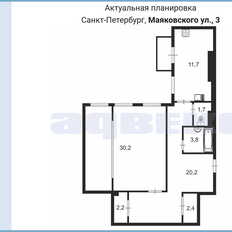 Квартира 72,2 м², 1-комнатная - изображение 2