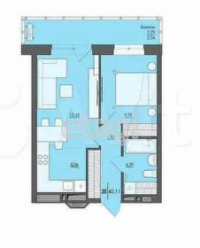 Квартира 40,1 м², 2-комнатная - изображение 3