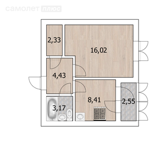 34,7 м², 1-комнатная квартира 4 250 000 ₽ - изображение 1