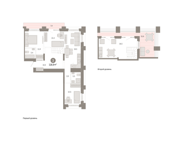 128,7 м², 3-комнатная квартира 38 100 000 ₽ - изображение 11