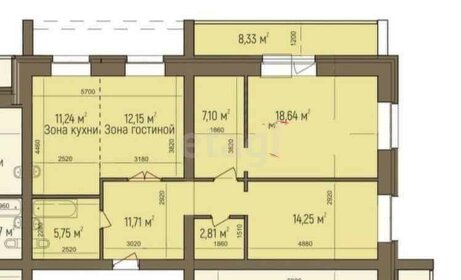 Квартира 84 м², 3-комнатная - изображение 2