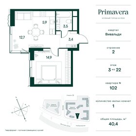 Квартира 40,4 м², 1-комнатная - изображение 1