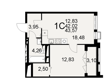 40,3 м², 1-комнатная квартира 5 900 000 ₽ - изображение 36