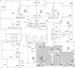 83,4 м², 3-комнатная квартира 20 192 368 ₽ - изображение 56