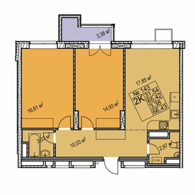 66,4 м², 2-комнатная квартира 10 240 000 ₽ - изображение 25