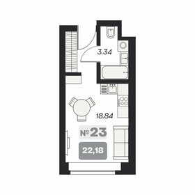 Квартира 22,2 м², студия - изображение 1