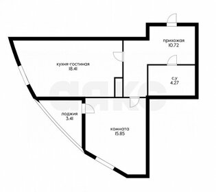 Квартира 51,5 м², 1-комнатная - изображение 1