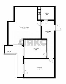 Квартира 62,8 м², 3-комнатная - изображение 1