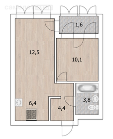 Квартира 40,4 м², 1-комнатная - изображение 1