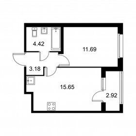 36,3 м², 1-комнатная квартира 5 778 060 ₽ - изображение 31