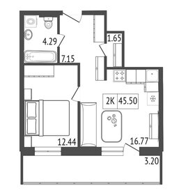 45,5 м², 2-комнатная квартира 6 750 000 ₽ - изображение 35