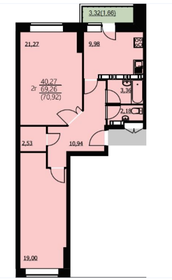 70,9 м², 2-комнатная квартира 5 177 160 ₽ - изображение 38