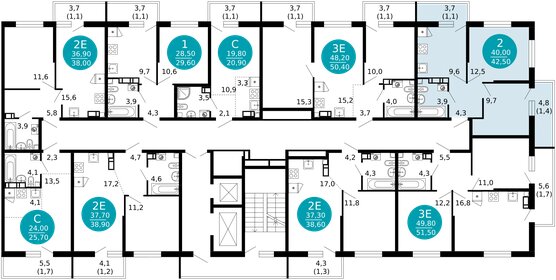 38,2 м², 2-комнатные апартаменты 9 400 000 ₽ - изображение 135