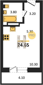 Квартира 24,6 м², студия - изображение 1