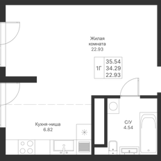 Квартира 35,5 м², 1-комнатная - изображение 3