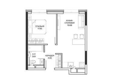 Квартира 36,2 м², 1-комнатные - изображение 1