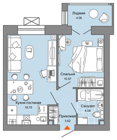 54,1 м², 2-комнатная квартира 4 600 000 ₽ - изображение 44