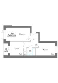 49 м², 2-комнатная квартира 9 000 000 ₽ - изображение 62