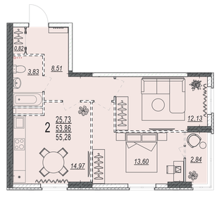 55,5 м², 2-комнатная квартира 5 217 000 ₽ - изображение 30