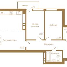 Квартира 80 м², 3-комнатная - изображение 2