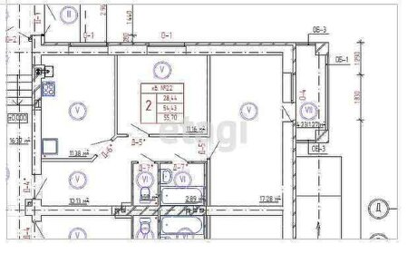 Квартира 55,7 м², 2-комнатная - изображение 1