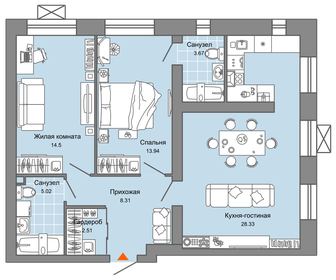 93 м², 4-комнатная квартира 7 200 000 ₽ - изображение 26