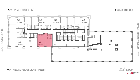 41,2 м², 1-комнатная квартира 14 750 300 ₽ - изображение 18