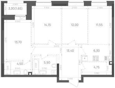 84 м², 3-комнатная квартира 12 699 000 ₽ - изображение 1