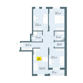 89 м², 3-комнатная квартира 7 950 000 ₽ - изображение 37
