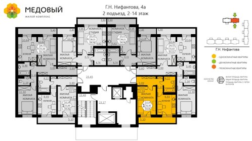 39,4 м², 1-комнатная квартира 5 200 000 ₽ - изображение 36