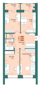 93,5 м², 3-комнатная квартира 7 900 000 ₽ - изображение 58