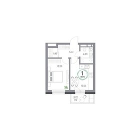 Квартира 38,8 м², 1-комнатная - изображение 1