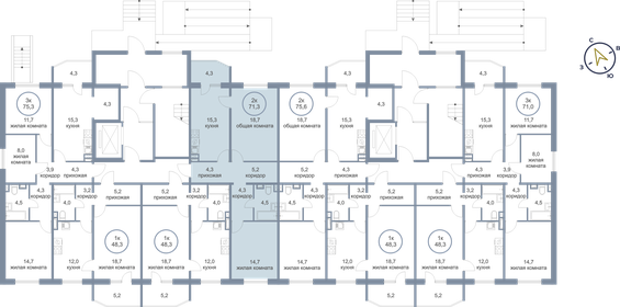 60,1 м², 2-комнатная квартира 6 500 000 ₽ - изображение 31