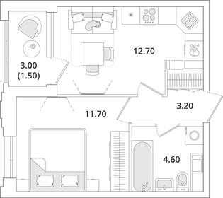 37,2 м², 1-комнатная квартира 6 800 000 ₽ - изображение 122