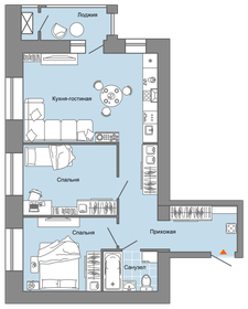 65 м², 3-комнатная квартира 6 870 652 ₽ - изображение 35