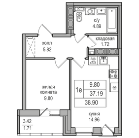 34 м², 1-комнатная квартира 7 000 000 ₽ - изображение 68