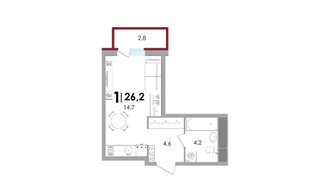 23 м², квартира-студия 2 940 000 ₽ - изображение 94