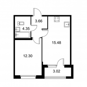 37,4 м², 1-комнатная квартира 5 829 720 ₽ - изображение 38