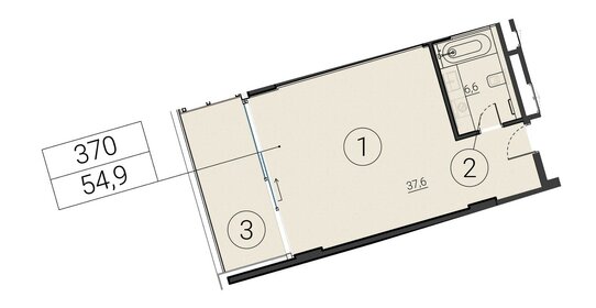 54,2 м², 1-комнатные апартаменты 75 880 000 ₽ - изображение 64