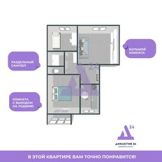 Квартира 72,2 м², 3-комнатная - изображение 1