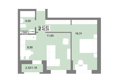 48,3 м², 2-комнатная квартира 6 099 000 ₽ - изображение 100