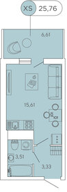 25,8 м², квартира-студия 4 899 999 ₽ - изображение 62